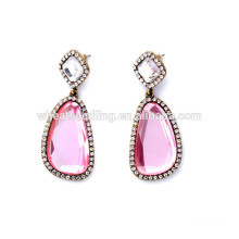 exquisitely carved pink jewellery cheap wholesale stud latest fashion earrings